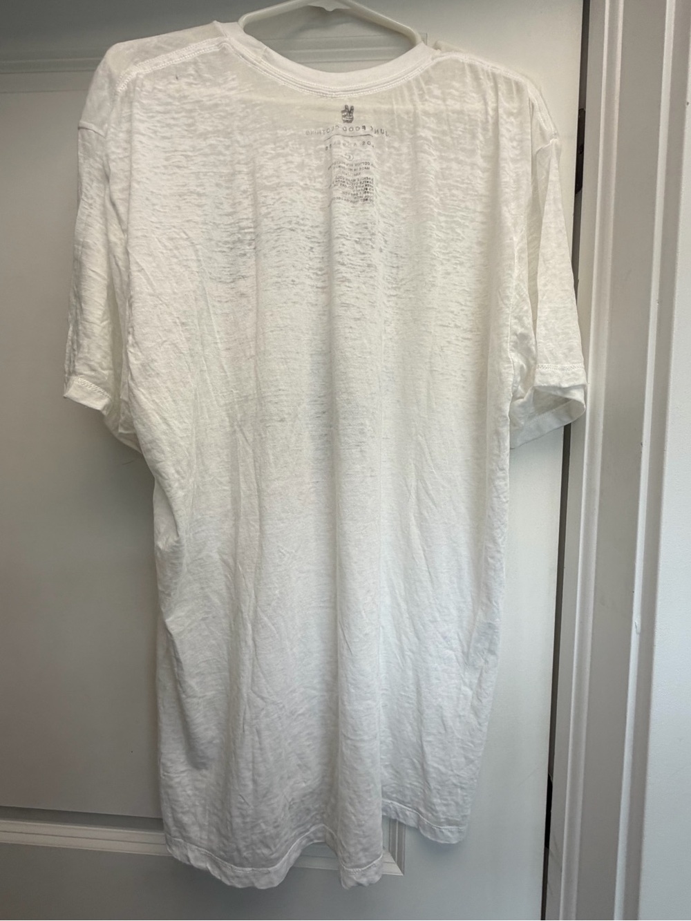 Junk Food Clothing White Tee with Black Screenprint Logo - Picture 3 of 4